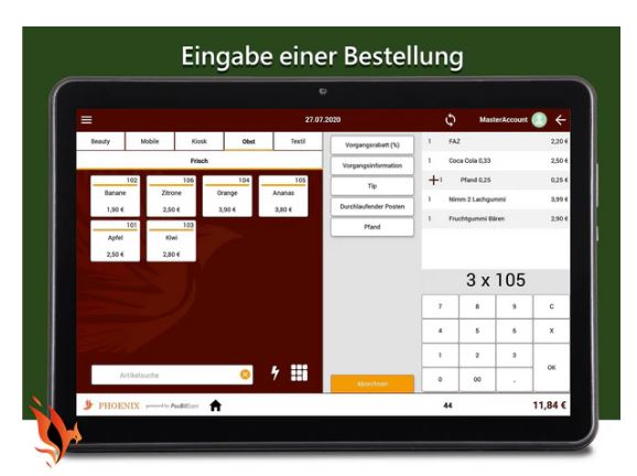 Android Sunmi D3 Mini 10,1", Kassensystem Chipkartenleser, Kundendisplay, inkl. Drucker